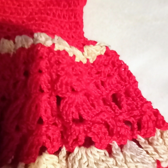 Kitchen 1950s Crochet Hot Mats Panties Bloomers Dress Basket vintage 5 pcs - Picture 7 of 10